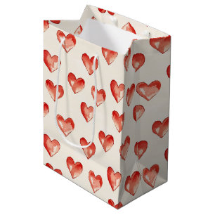 Red Sweet Hearts Birthday Medium Gift Bag