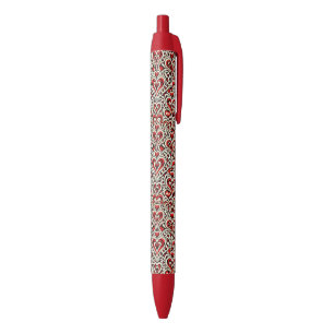 Red Sweet Hearts  Black Ink Pen
