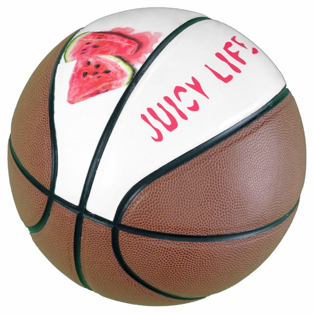 Red Sweet Juicy Watermelon Basketball (Angled)