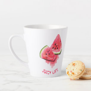 Red Sweet Juicy Watermelon Latte Mug