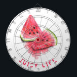 Red Sweet Juicy Watermelon Pieces Tasty - Fresh Dartboard<br><div class="desc">Red Sweet Juicy Watermelon Pieces Tasty - Drawing Fresh Summer Fruit - Choose / Add Your Unique Text / Font / Colour - Make Your Special Gift - Resize and move or remove and add elements / image with customisation tool ! - Drawing and Design by MIGNED. You can also...</div>