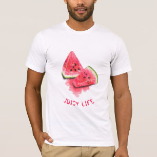 Red Sweet Juicy Watermelon Pieces Tasty - Fresh T-Shirt