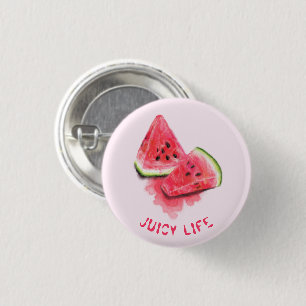 Red Sweet Juicy Watermelons Button Pieces Tasty