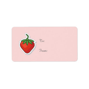 Red Sweet Strawberry - template Label