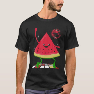 Red Sweet Summer Fruits Dancing Watermelon Art Pri T-Shirt