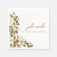 Red Sweet Wild Strawberry Flowers Wedding