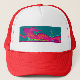 red swimming mermaid hat