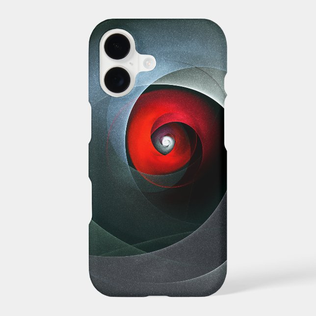 Red Swirl Artistic Modern Abstract Art Pattern #19 (Back)