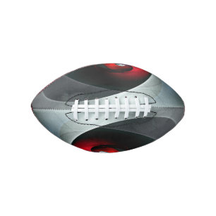 Red Swirl Artistic Modern Abstract Art Pattern #19 American Football