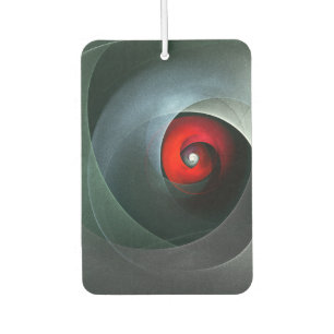 Red Swirl Artistic Modern Abstract Art Pattern #19 Car Air Freshener