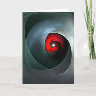 Red Swirl Artistic Modern Abstract Art Pattern #19 Card