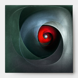 Red Swirl Artistic Modern Abstract Art Pattern #19 Envelope