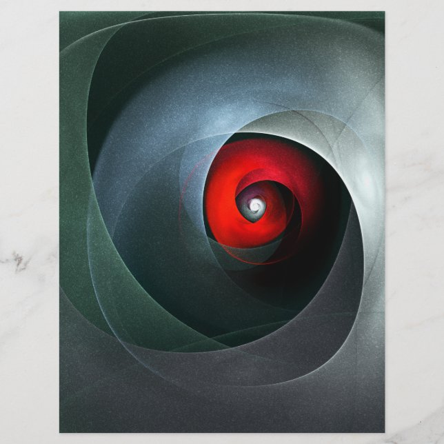 Red Swirl Artistic Modern Abstract Art Pattern #19 Flyer (Front)