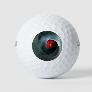 Red Swirl Artistic Modern Abstract Art Pattern #19 Golf Balls