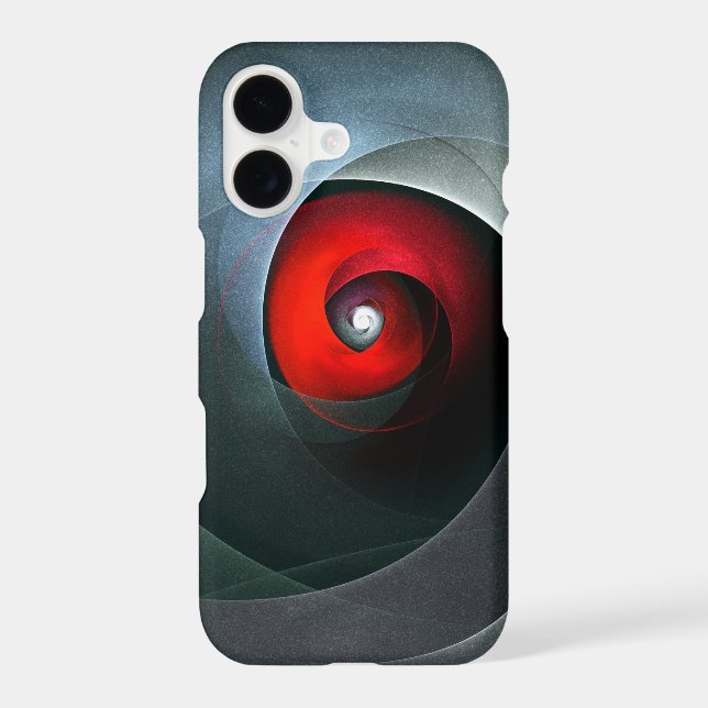 Red Swirl Artistic Modern Abstract Art Pattern #19 iPhone Case (Back)