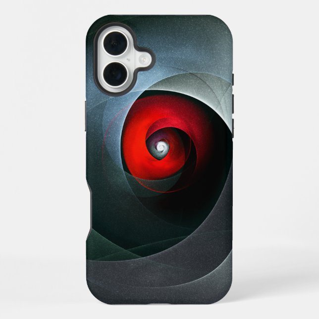 Red Swirl Artistic Modern Abstract Art Pattern #19 iPhone Case (Back)