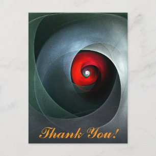 Red Swirl Artistic Modern Abstract Art Pattern #19 Postcard