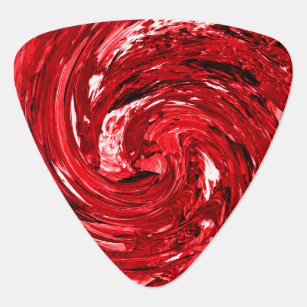 Red Swirl  Guitar Pick