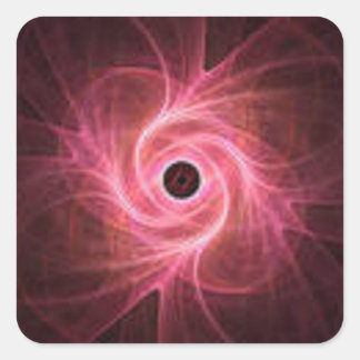 Red Swirl Square Sticker
