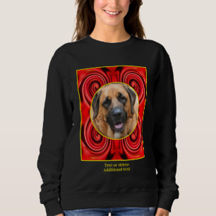Red Swirls Frame Create Your Own Pet Photo Sweatshirt