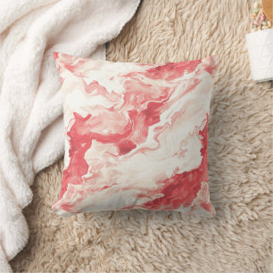 Red Swirls Peppermint Christmas Cushion