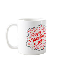 Red Swirly Valentine's Day Graphic