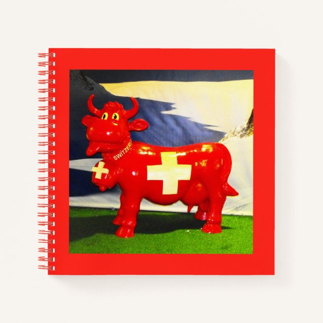 Red Swiss cow Notebook (Front)