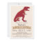 Red T-Rex Dinosaur Kid's Birthday Party Invitation