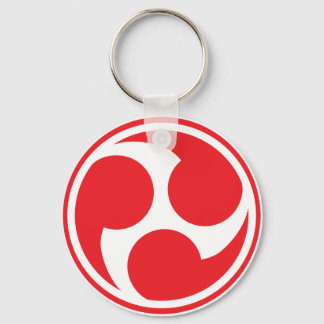 Red Taiko Mitsudomoe Key Ring