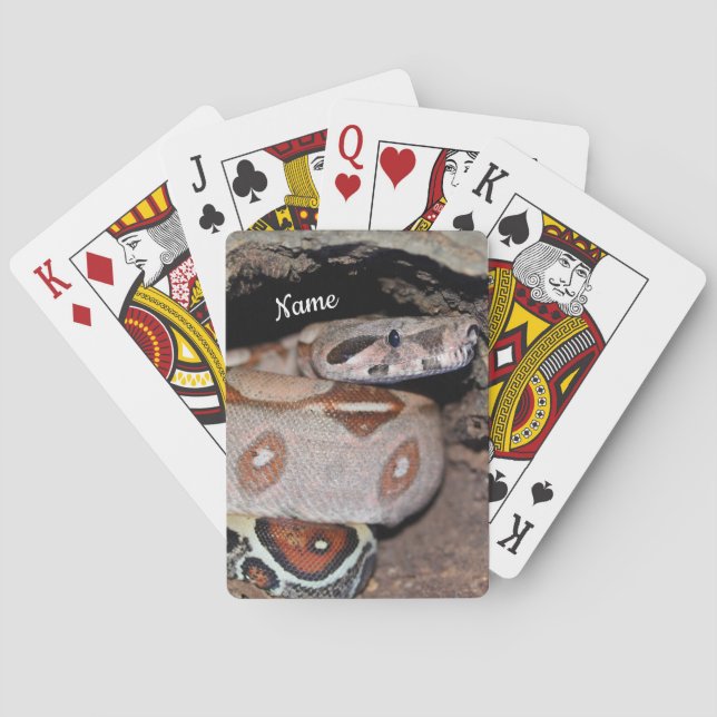 Red Tail Boa Constrictor Snake Playing Cards (Back)