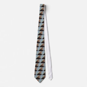 Red-tail Hawk airbrush Tie