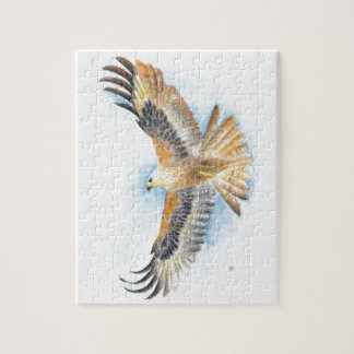 Red Tail Hawk Art Jigsaw Puzzle