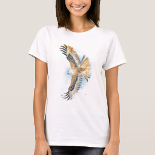 Red Tail Hawk Art T-Shirt
