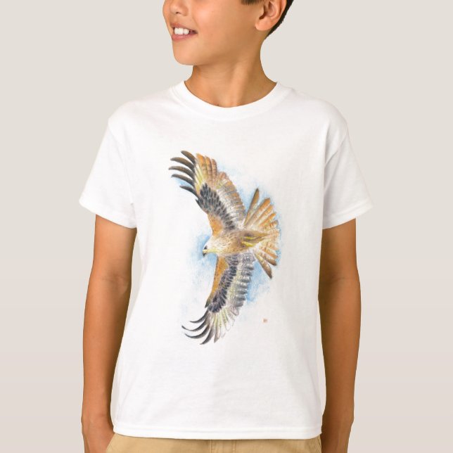 Red Tail Hawk Art T-Shirt (Front)
