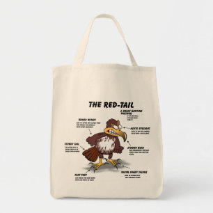 Red-tail Hawk Cartoon Tote Bag