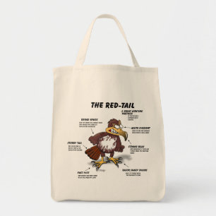 Red-tail Hawk Cartoon Tote Bag
