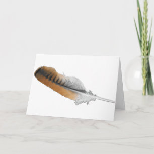 Red-tail Hawk feather Card