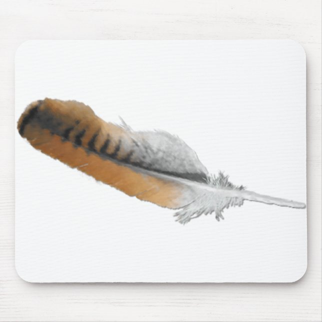Red-tail Hawk feather Mouse Mat (Front)