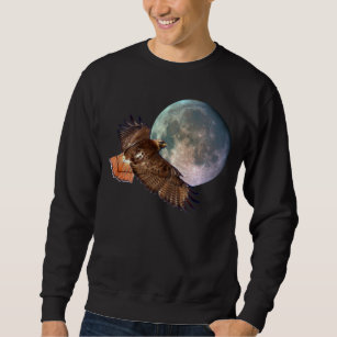 Red-Tail Hawk & Full Moon Wildlife Shirt