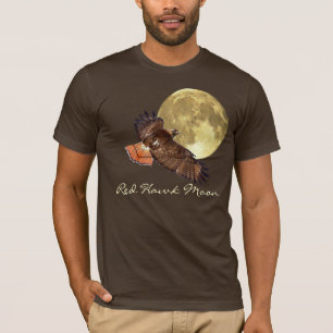 Red-Tail Hawk & Full Moon Wildlife T-Shirt