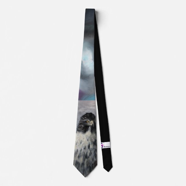 Red Tail Hawk Neck Tie (Front)