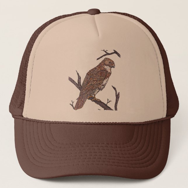 red tail hawk trucker hat (Front)