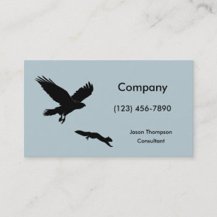 Red tail on squirrel silouette business card