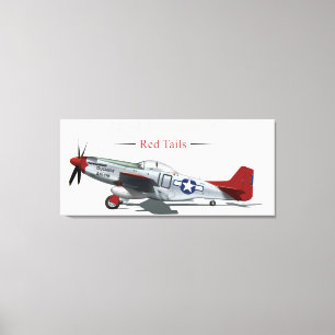 Red Tail P-51 Mustang of the Tuskegee Airmen Canvas Print
