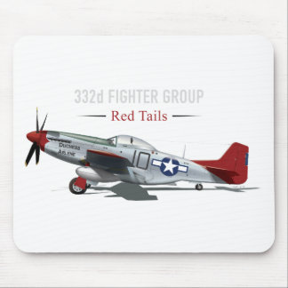 Red Tail P-51 Mustang of the Tuskegee Airmen Mouse Mat