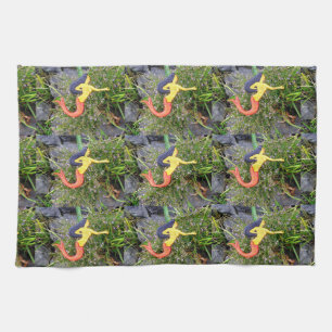red-tail sirena mermaids tea towel