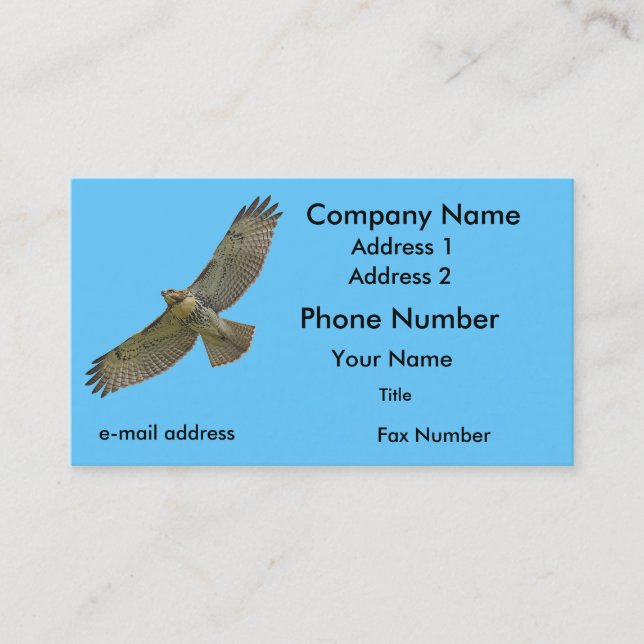 red-tail soaring business card (Front)