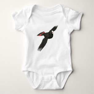 Red Tailed Black Cockatoo Baby Bodysuit