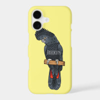 Red-tailed black cockatoo bird cartoon