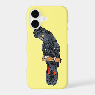 Red-tailed black cockatoo bird cartoon